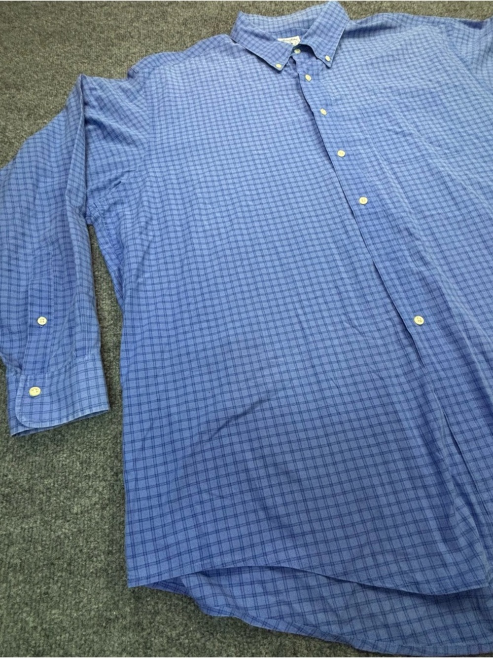 Brooks Brothers Sport Shirt Mens XL Blue Plaid All Cotton Button Down Business - Picture 6 of 11